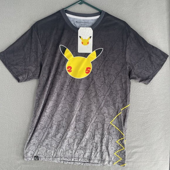 Pokemon Center 25 Celebration Shirt Mens Medium Short Sleeve RARE Discontinued - Picture 1 of 12